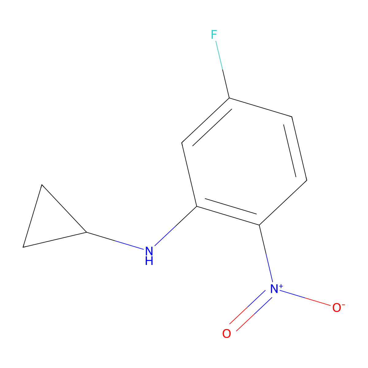 N-Cyclopropyl-5-fluoro-2-nitroaniline molecular structure, CAS 1248276-34-7