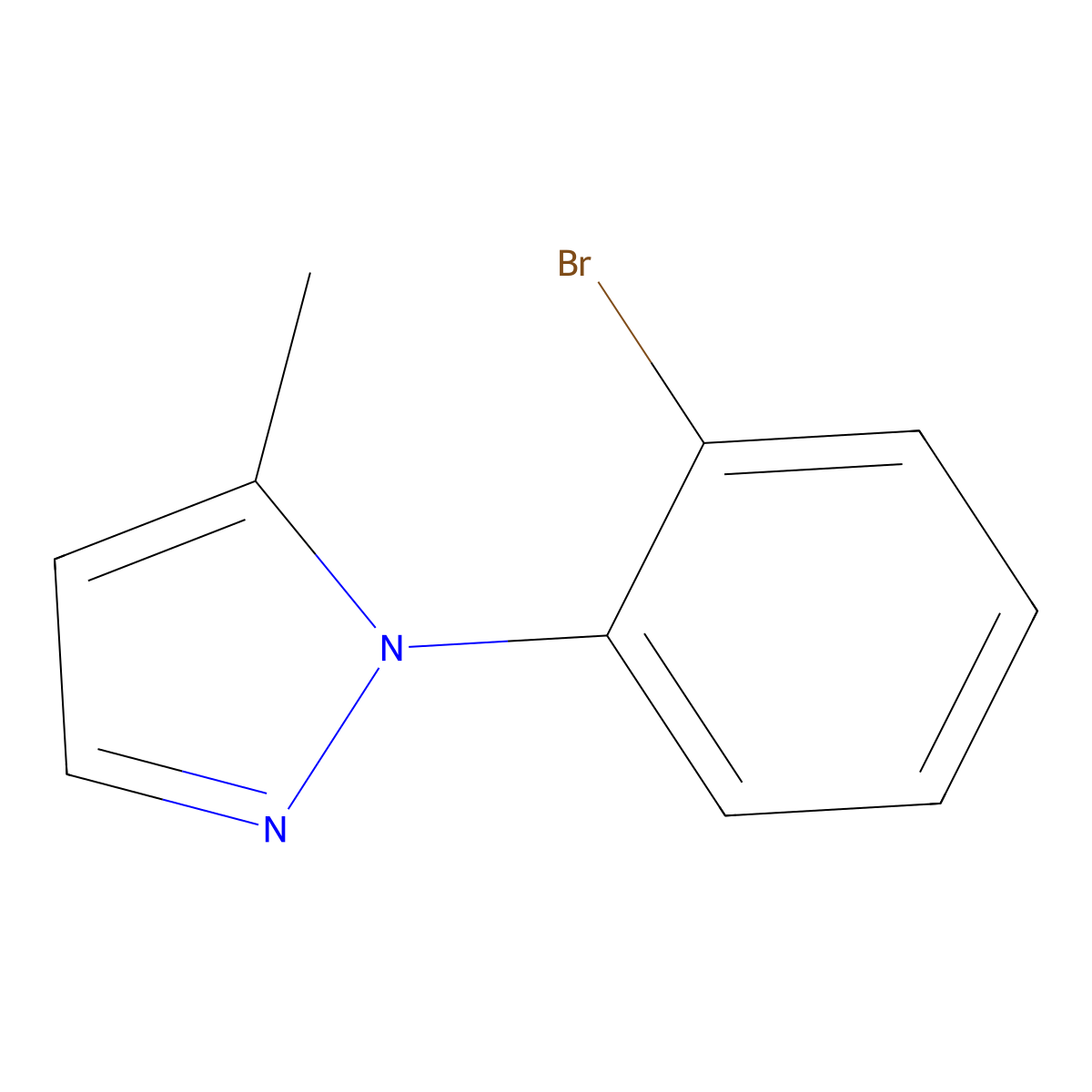 1-(2-Bromophenyl)-5-methyl-1H-pyrazole molecular structure, CAS 1248277-26-0