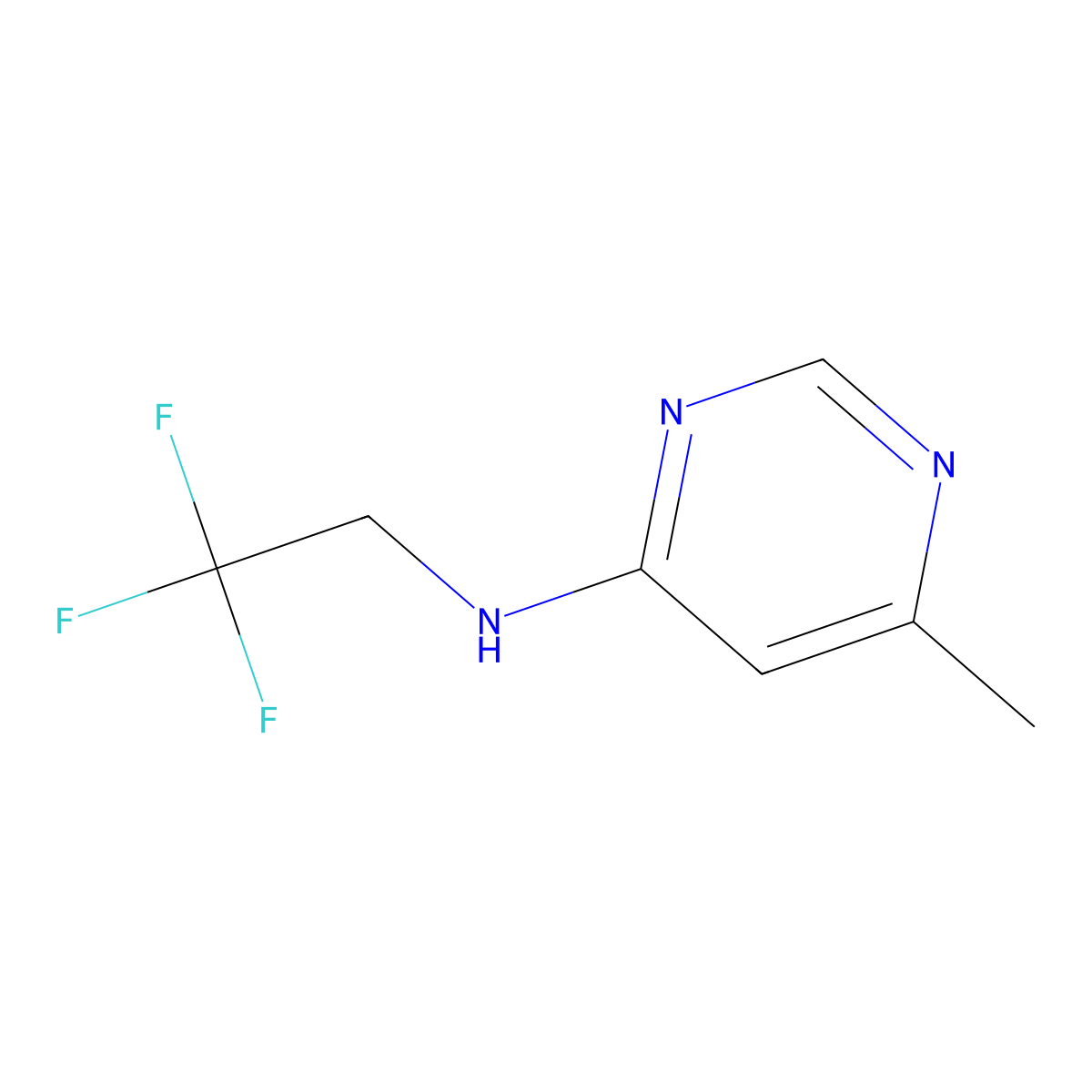 6-methyl-N-(2,2,2-trifluoroethyl)pyrimidin-4-amine molecular structure, CAS 1248277-37-3