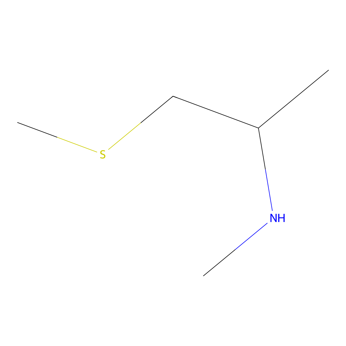Methyl[1-(methylsulfanyl)propan-2-yl]amine molecular structure, CAS 1248277-40-8