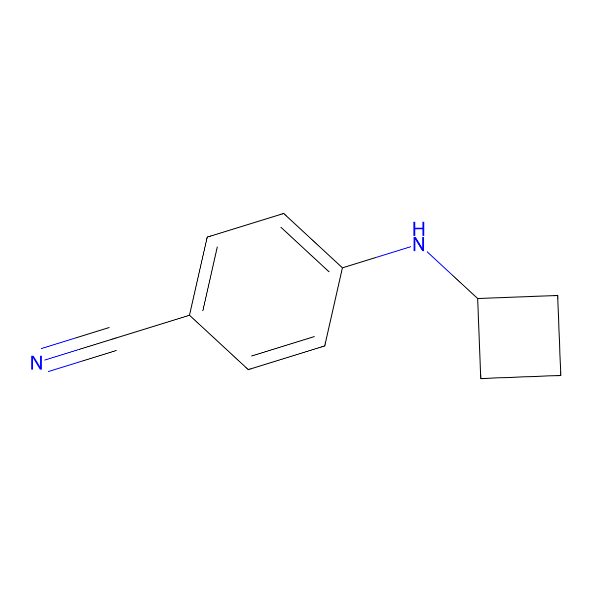 4-(Cyclobutylamino)benzonitrile molecular structure, CAS 1248277-47-5