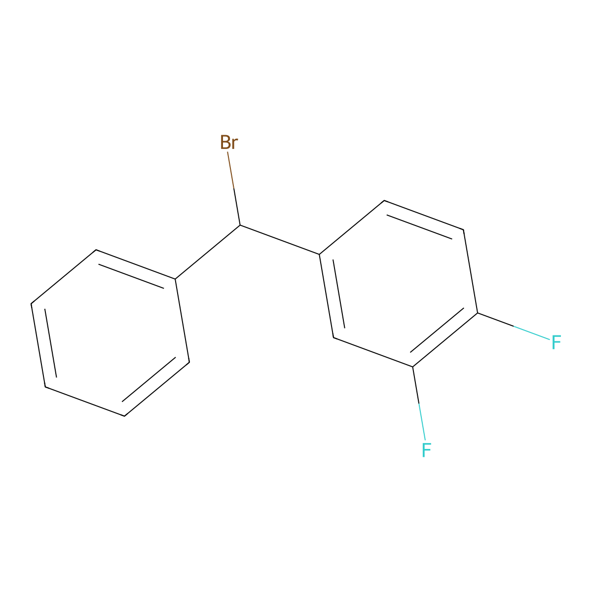 4-(Bromo(phenyl)methyl)-1,2-difluorobenzene molecular structure, CAS 1248278-90-1