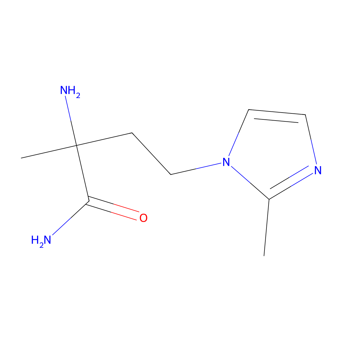 2-Amino-2-methyl-4-(2-methyl-1h-imidazol-1-yl)butanamide molecular structure, CAS 1248278-95-6
