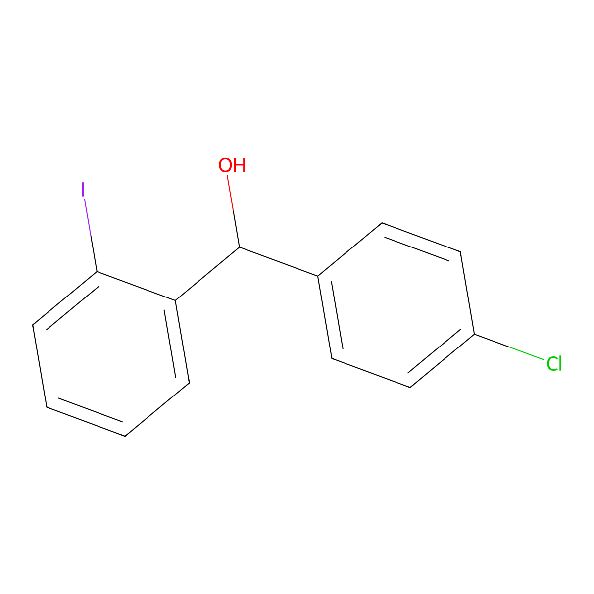 4-Chloro-alpha-(2-iodophenyl)benZenemethanol molecular structure, CAS 1248279-06-2