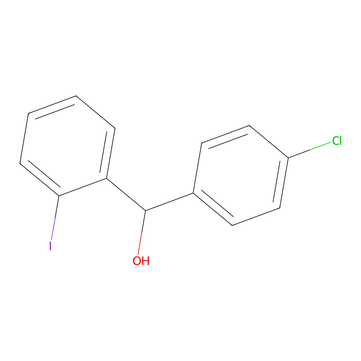 4-Chloro-alpha-(2-iodophenyl)benZenemethanol molecular structure, CAS 1248279-06-2