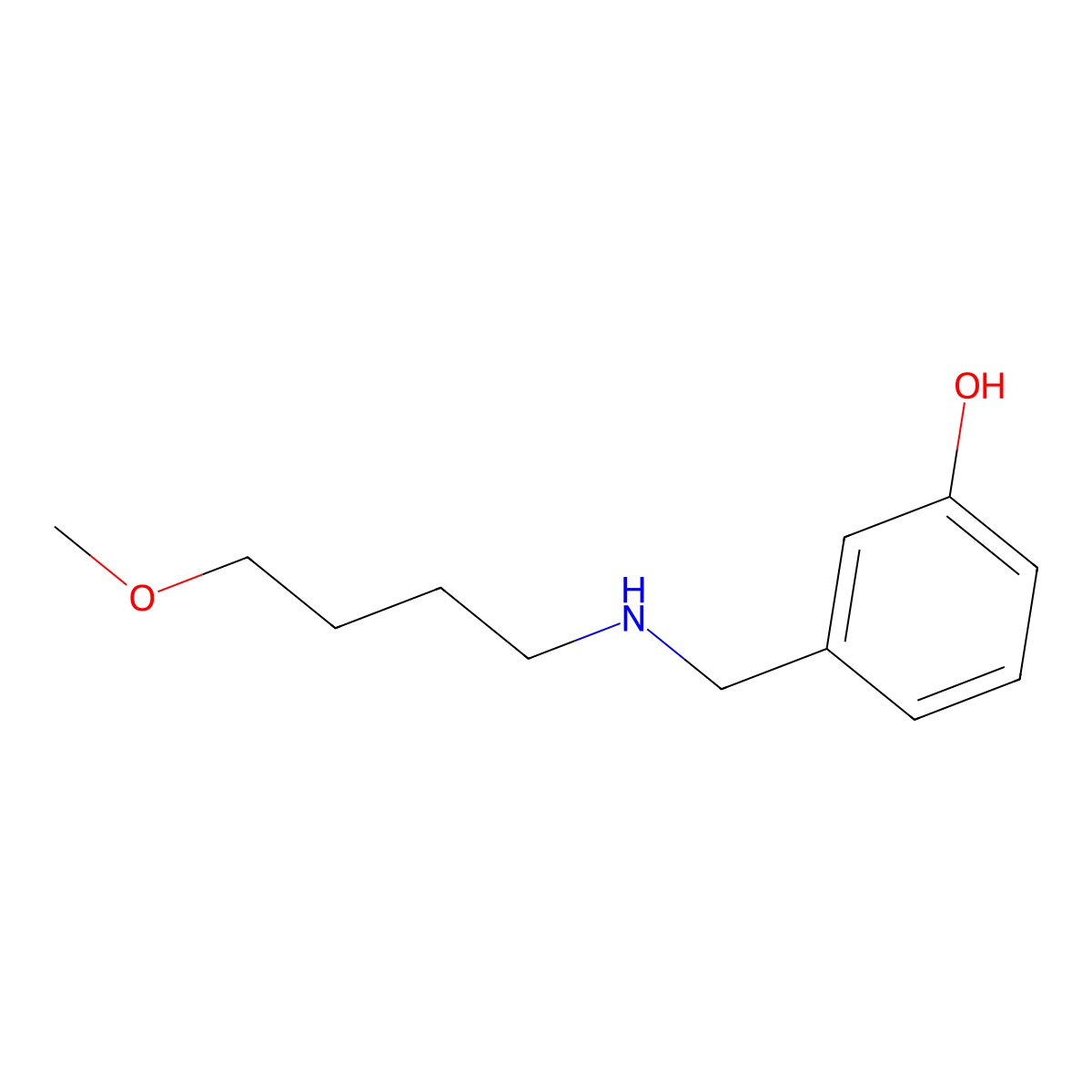 3-{[(4-Methoxybutyl)amino]methyl}phenol molecular structure, CAS 1248279-20-0