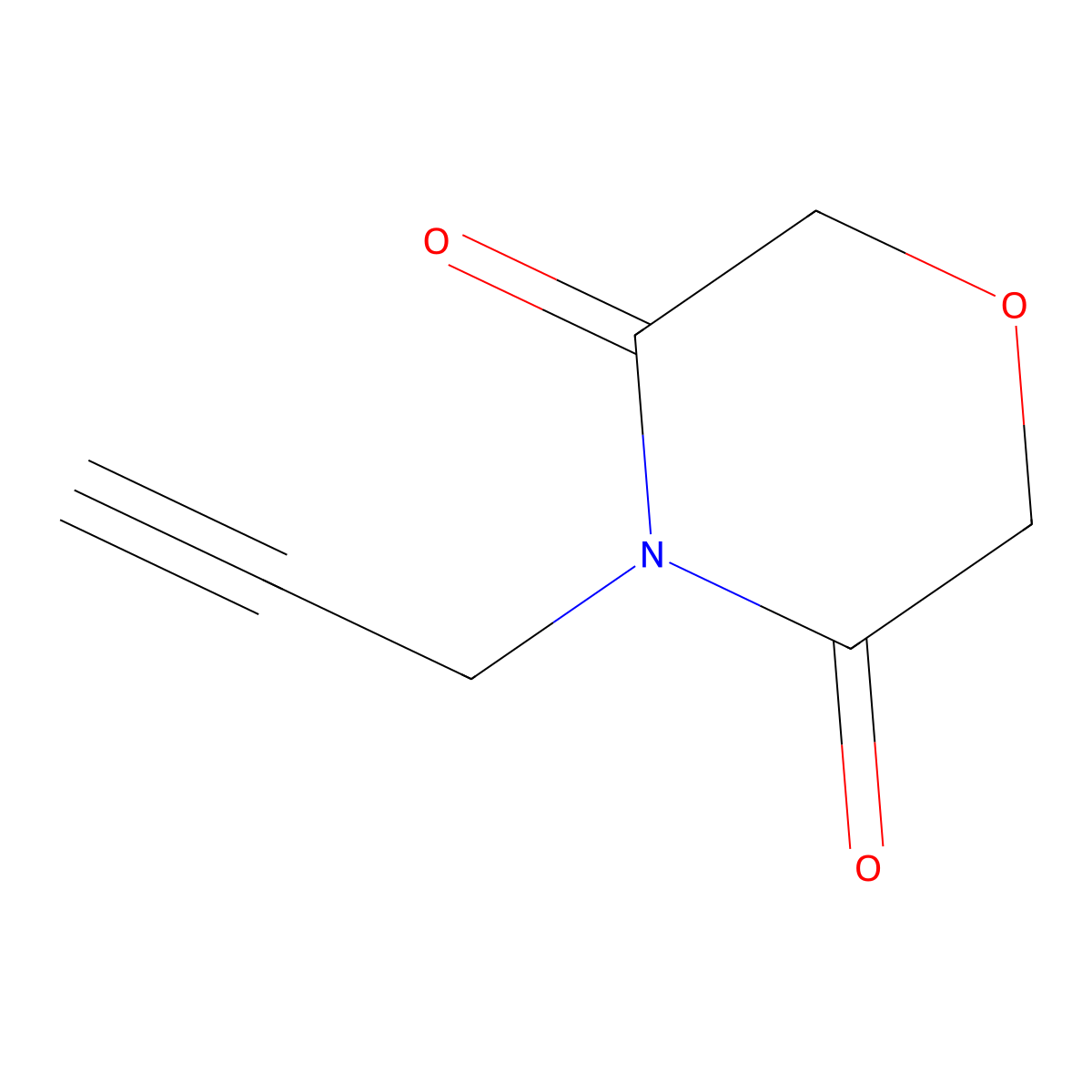 4-(Prop-2-yn-1-yl)morpholine-3,5-dione molecular structure, CAS 1248279-27-7