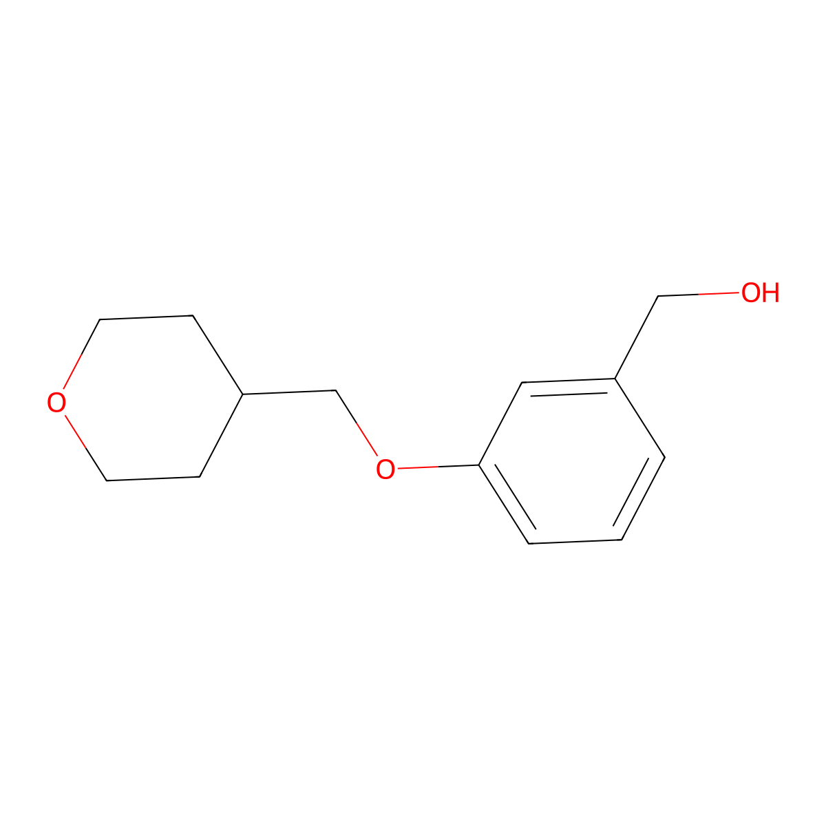 {3-[(Oxan-4-yl)methoxy]phenyl}methanol molecular structure, CAS 1248279-86-8