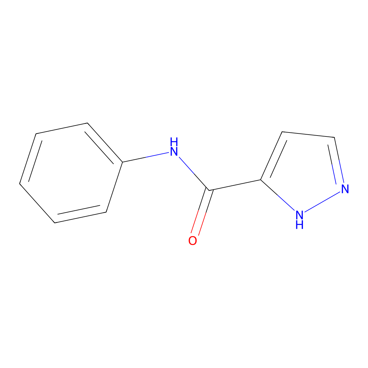 N-Phenyl-1H-pyrazole-3-carboxamide molecular structure, CAS 124828-46-2