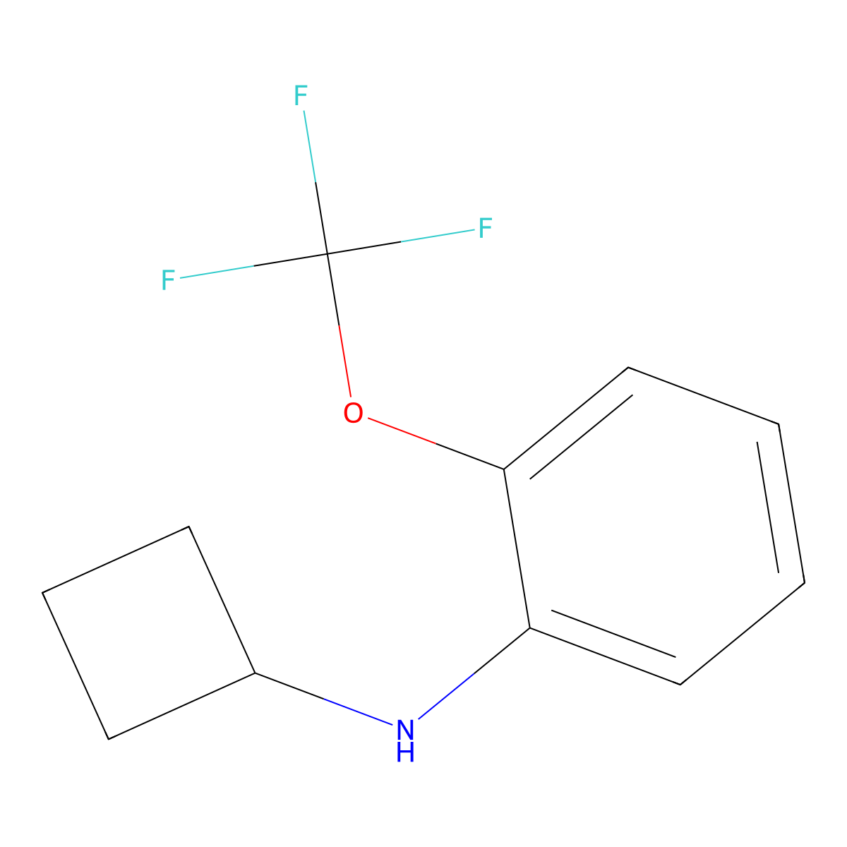 N-cyclobutyl-2-(trifluoromethoxy)aniline molecular structure, CAS 1248281-44-8