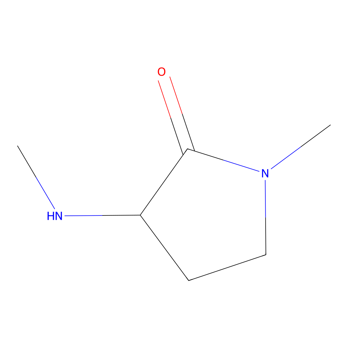 1-Methyl-3-(methylamino)pyrrolidin-2-one molecular structure, CAS 1248282-93-0