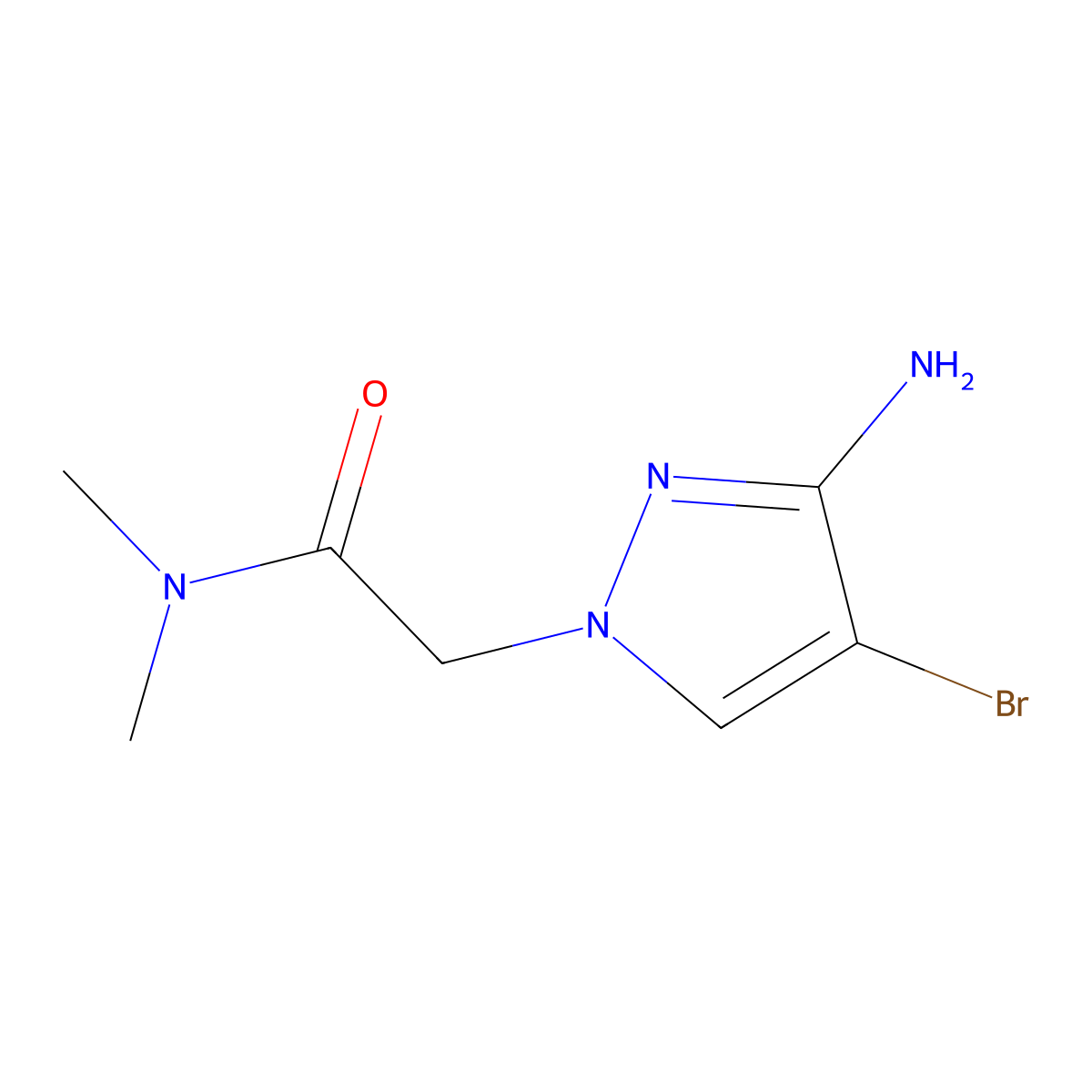 2-(3-Amino-4-bromo-1H-pyrazol-1-YL)-N,N-dimethylacetamide molecular structure, CAS 1248283-45-5