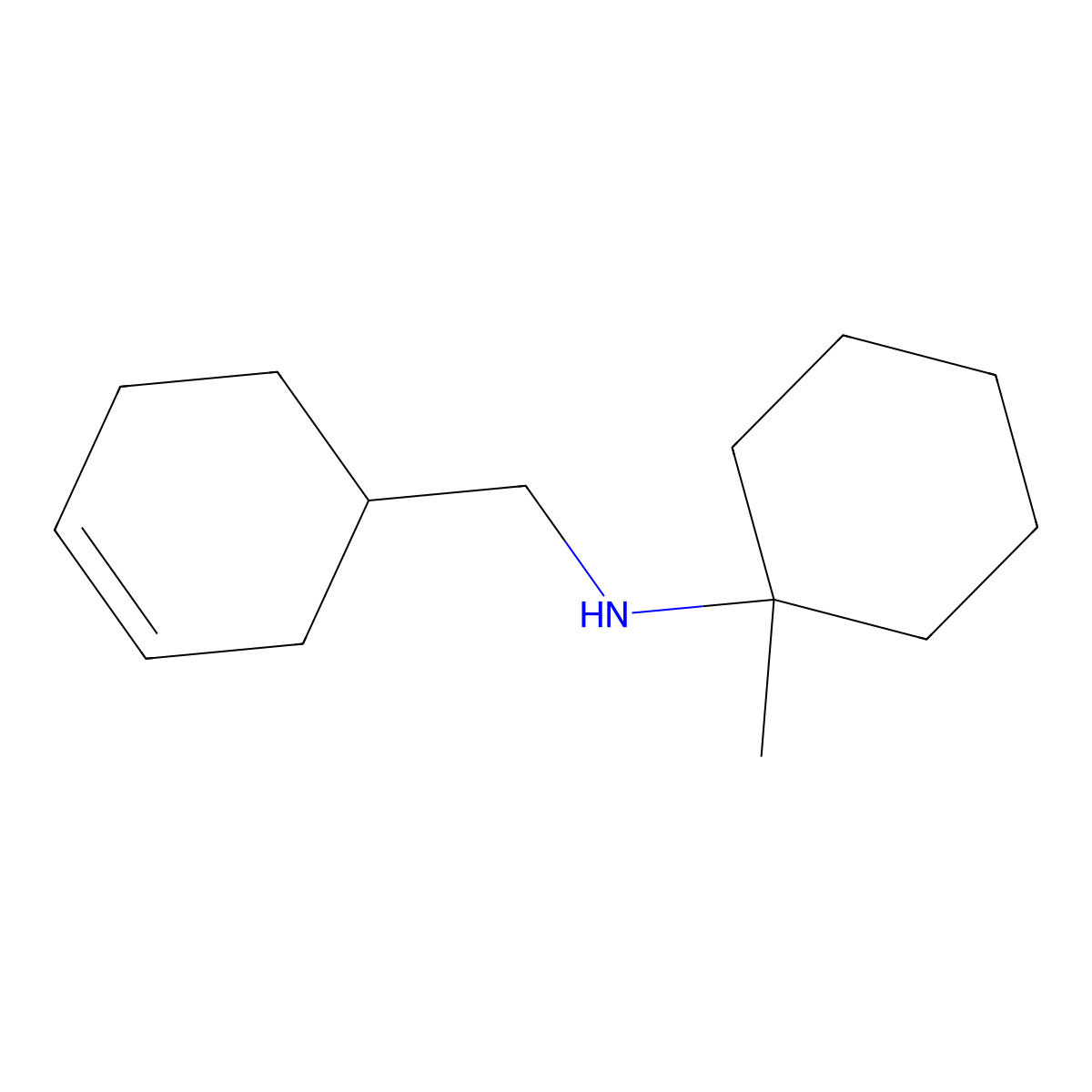 N-(cyclohex-3-en-1-ylmethyl)-1-methylcyclohexan-1-amine molecular structure, CAS 1248283-57-9
