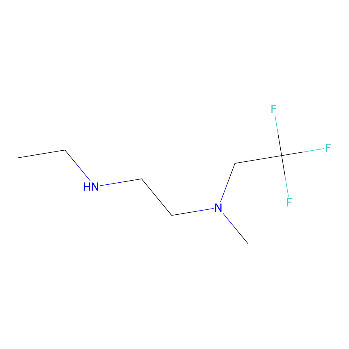 Ethyl({2-[methyl(2,2,2-trifluoroethyl)amino]ethyl})amine molecular structure, CAS 1248284-54-9