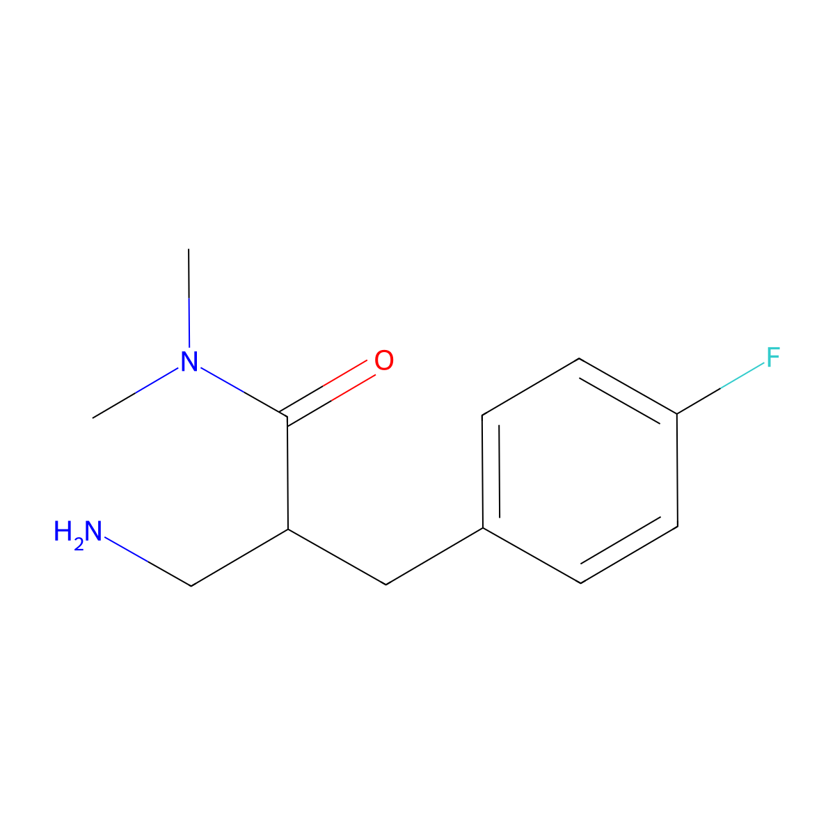 3-amino-2-[(4-fluorophenyl)methyl]-N,N-dimethylpropanamide molecular structure, CAS 1248287-17-3