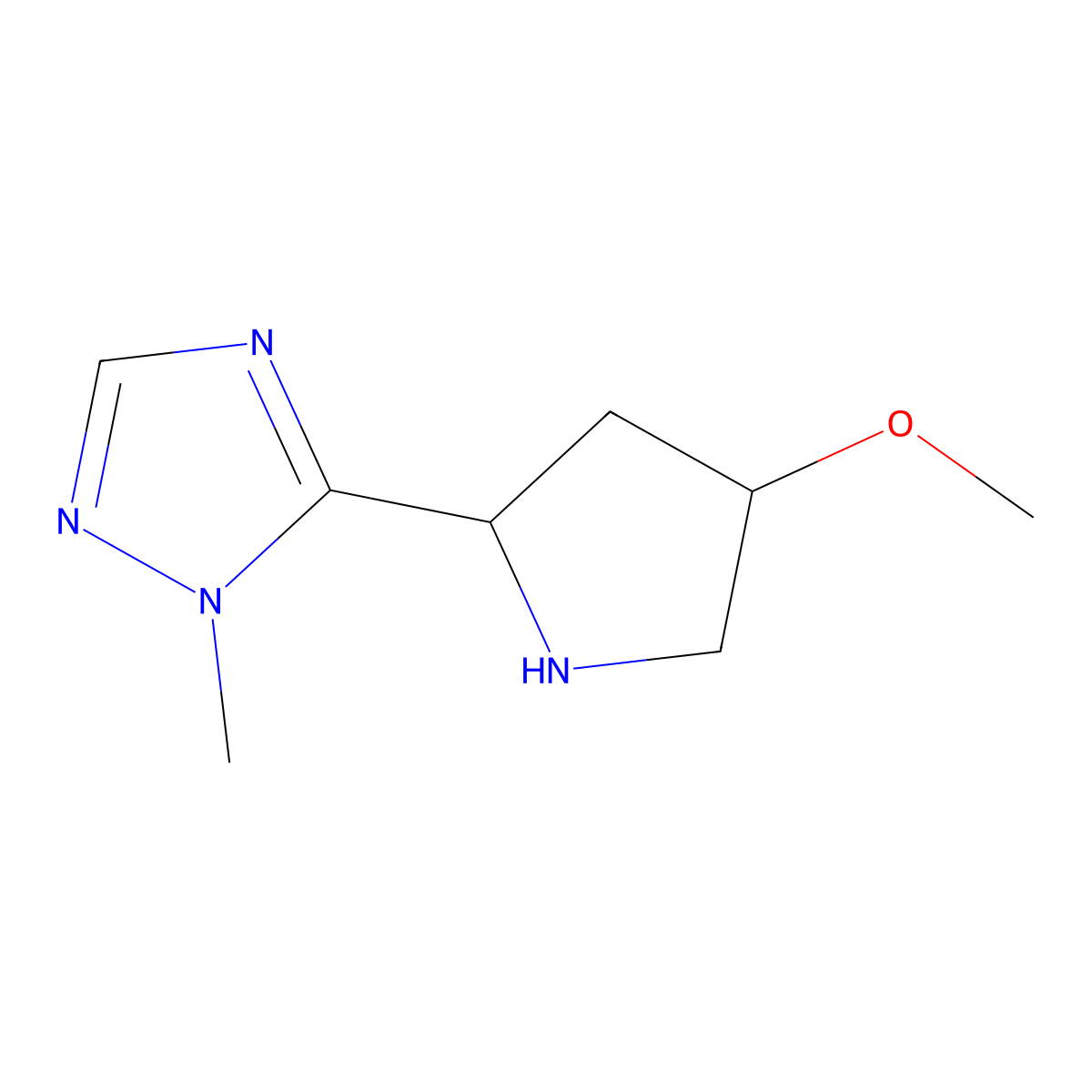 5-(4-Methoxypyrrolidin-2-yl)-1-methyl-1h-1,2,4-triazole molecular structure, CAS 1248287-23-1