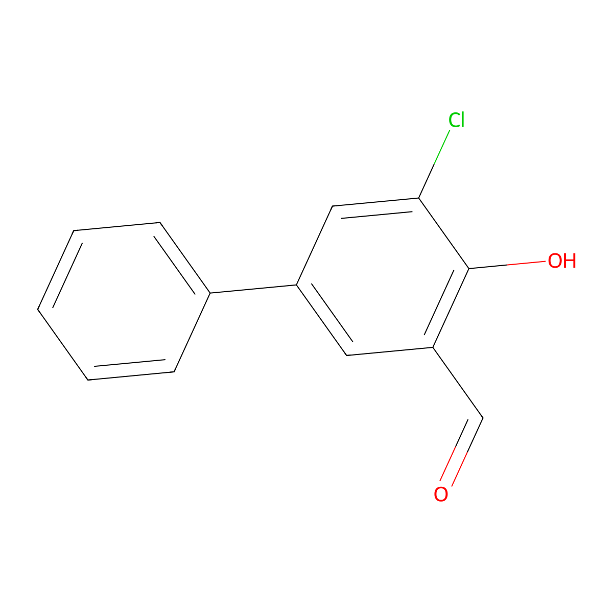 3-Chloro-2-hydroxy-5-phenylbenzaldehyde molecular structure, CAS 1248288-65-4