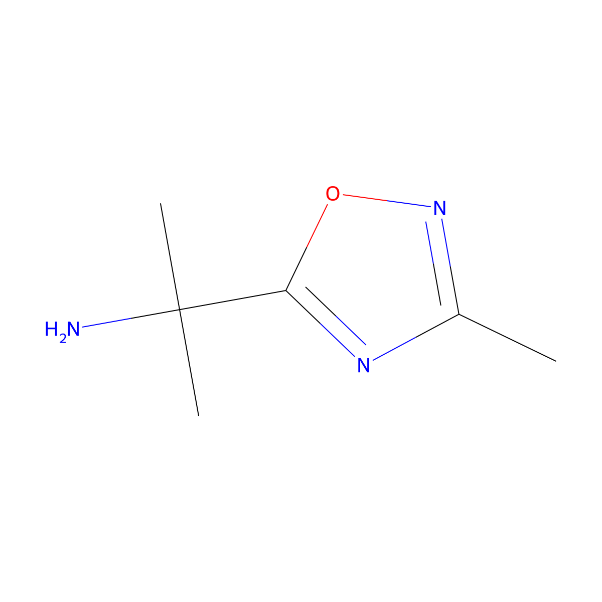 2-(3-Methyl-1,2,4-oxadiazol-5-yl)propan-2-amine molecular structure, CAS 1248289-21-5
