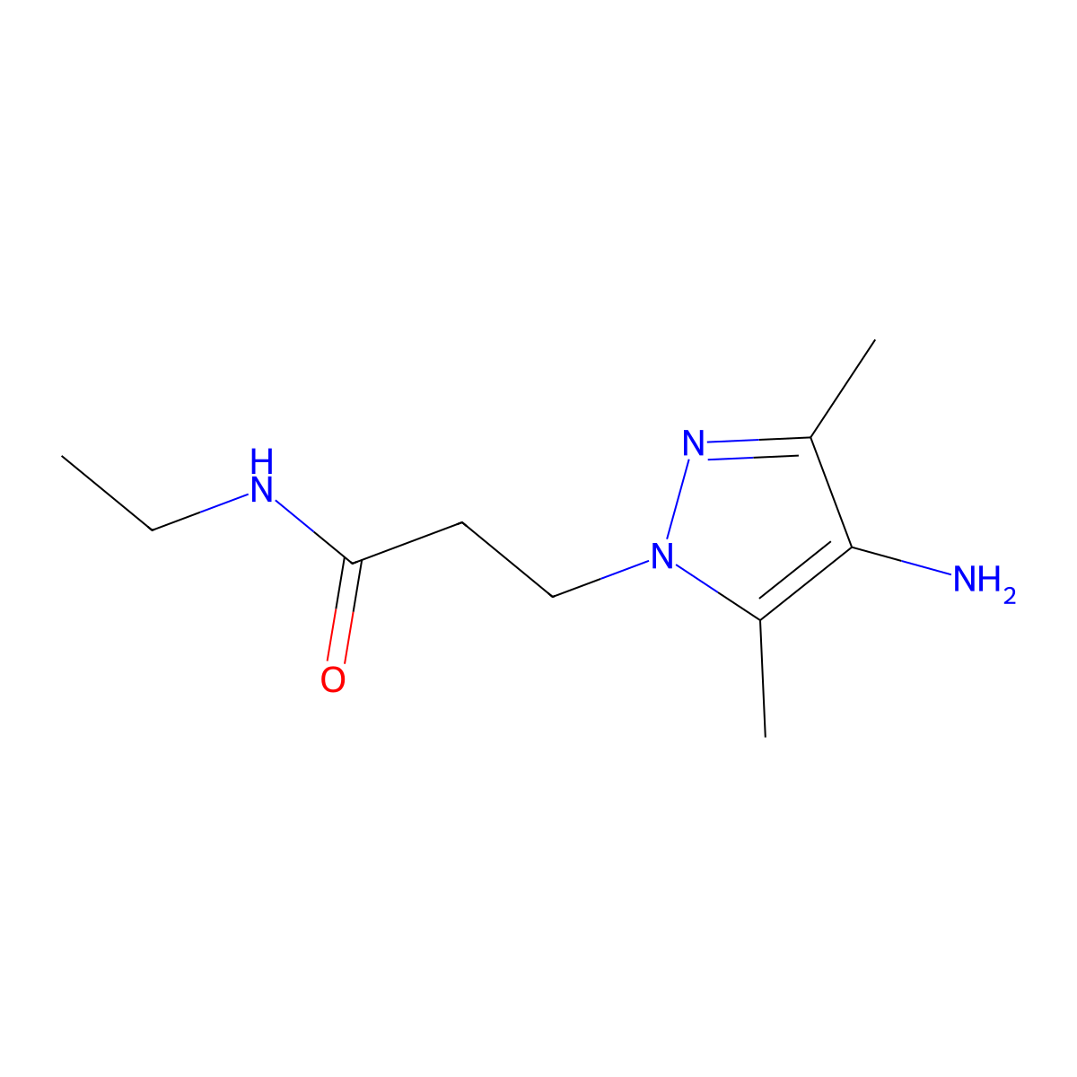 3-(4-Amino-3,5-dimethyl-1h-pyrazol-1-yl)-N-ethylpropanamide molecular structure, CAS 1248291-68-0