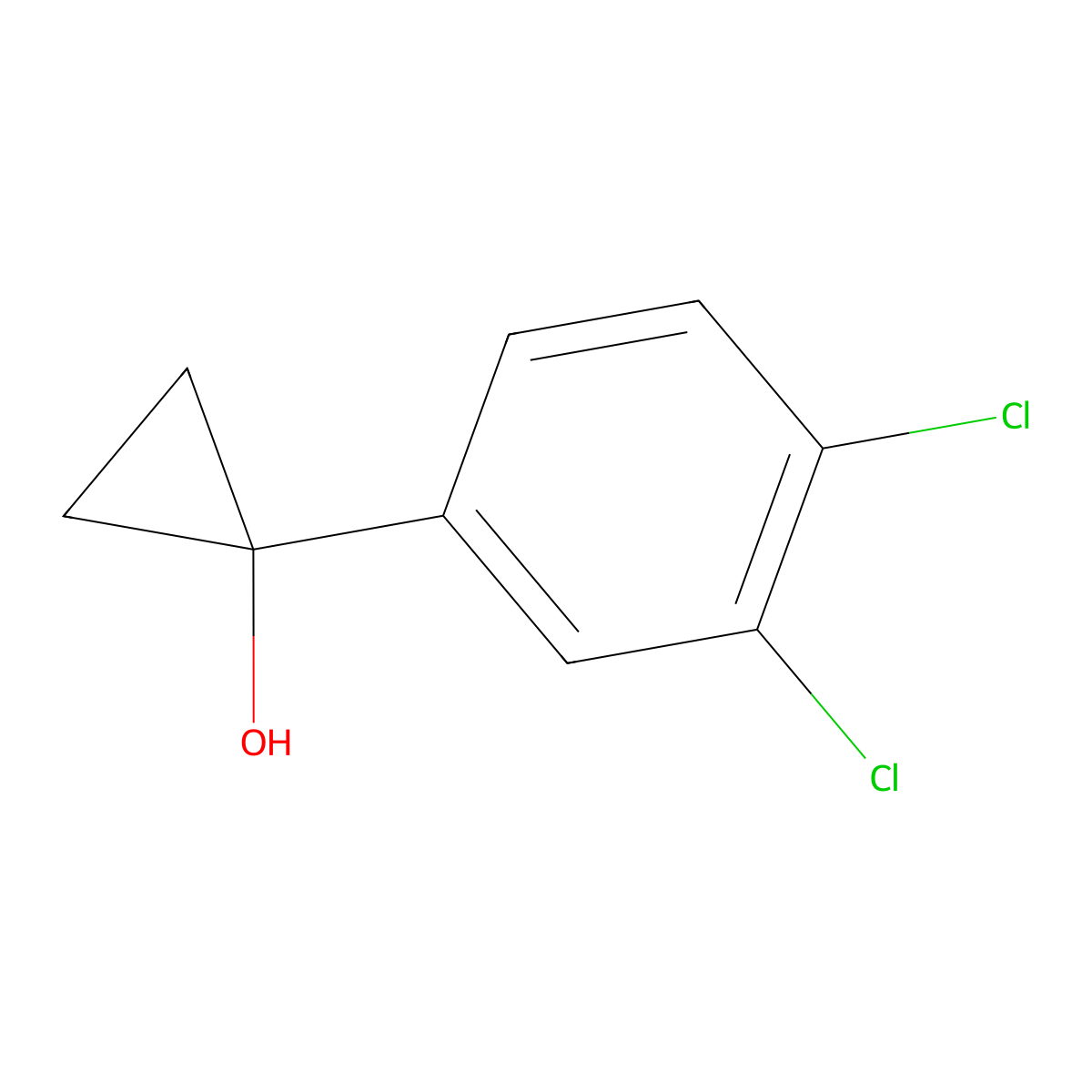 1-(3,4-Dichlorophenyl)cyclopropan-1-ol molecular structure, CAS 1248294-93-0