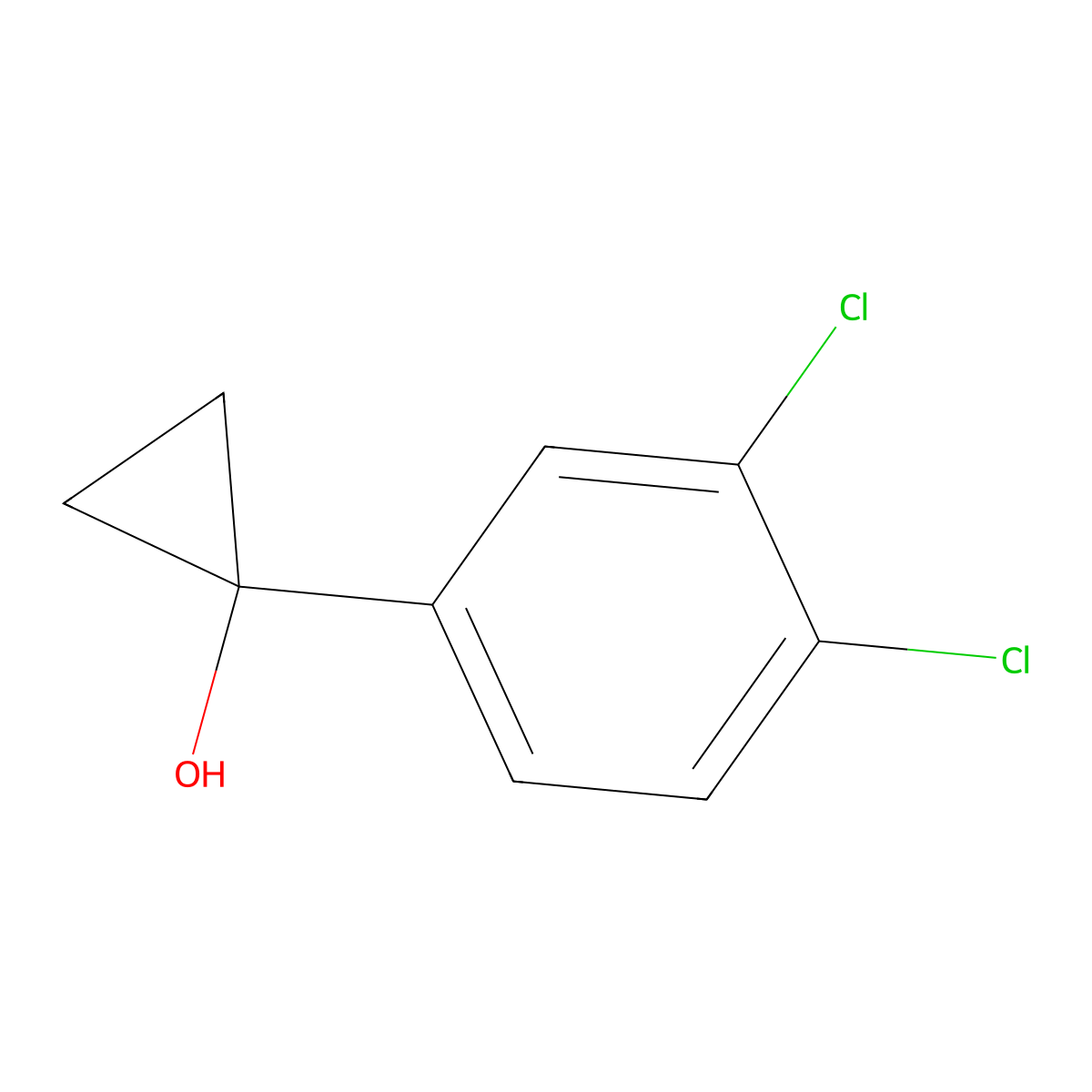 1-(3,4-Dichlorophenyl)cyclopropan-1-ol molecular structure, CAS 1248294-93-0