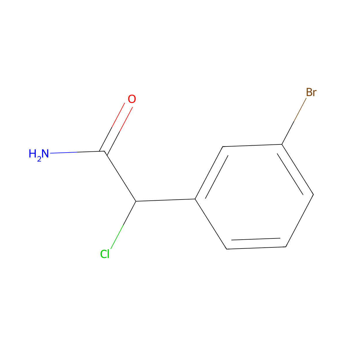 2-(3-Bromophenyl)-2-chloroacetamide molecular structure, CAS 1248295-26-2