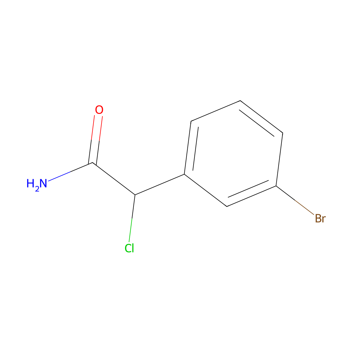 2-(3-Bromophenyl)-2-chloroacetamide molecular structure, CAS 1248295-26-2