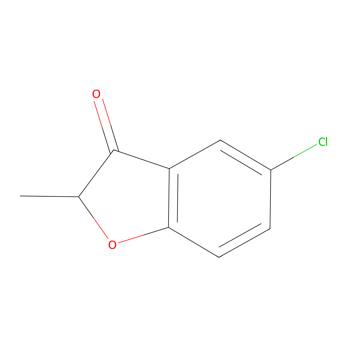 5-Chloro-2-methyl-2,3-dihydro-1-benzofuran-3-one molecular structure, CAS 1248296-38-9