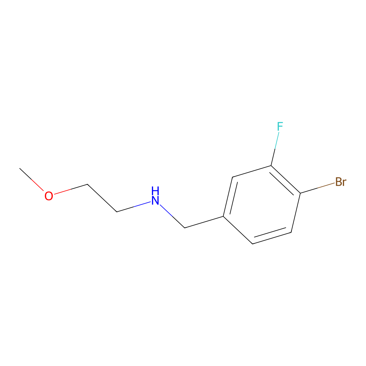 [(4-Bromo-3-fluorophenyl)methyl](2-methoxyethyl)amine molecular structure, CAS 1248298-39-6