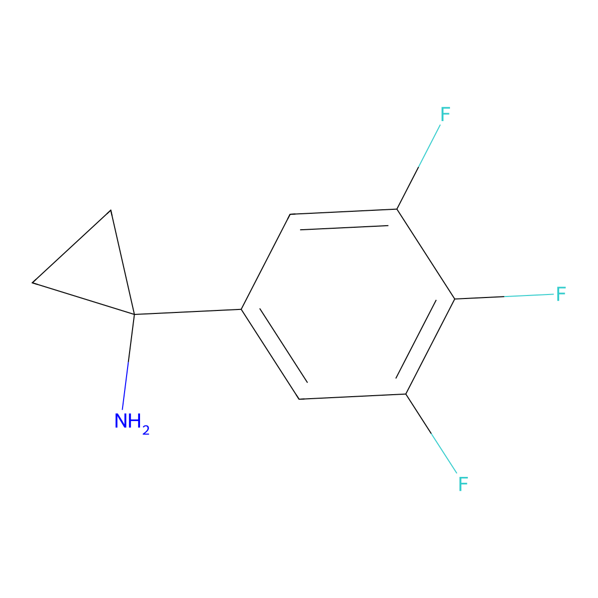 1-(3,4,5-Trifluorophenyl)cyclopropanamine molecular structure, CAS 1248300-11-9