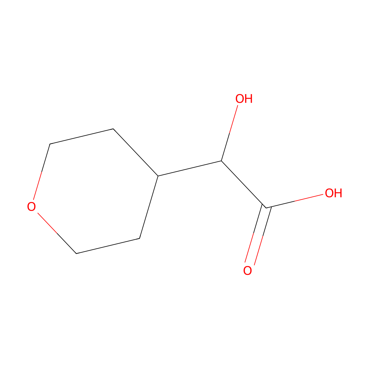 2-Hydroxy-2-(oxan-4-yl)acetic acid molecular structure, CAS 1248302-05-7