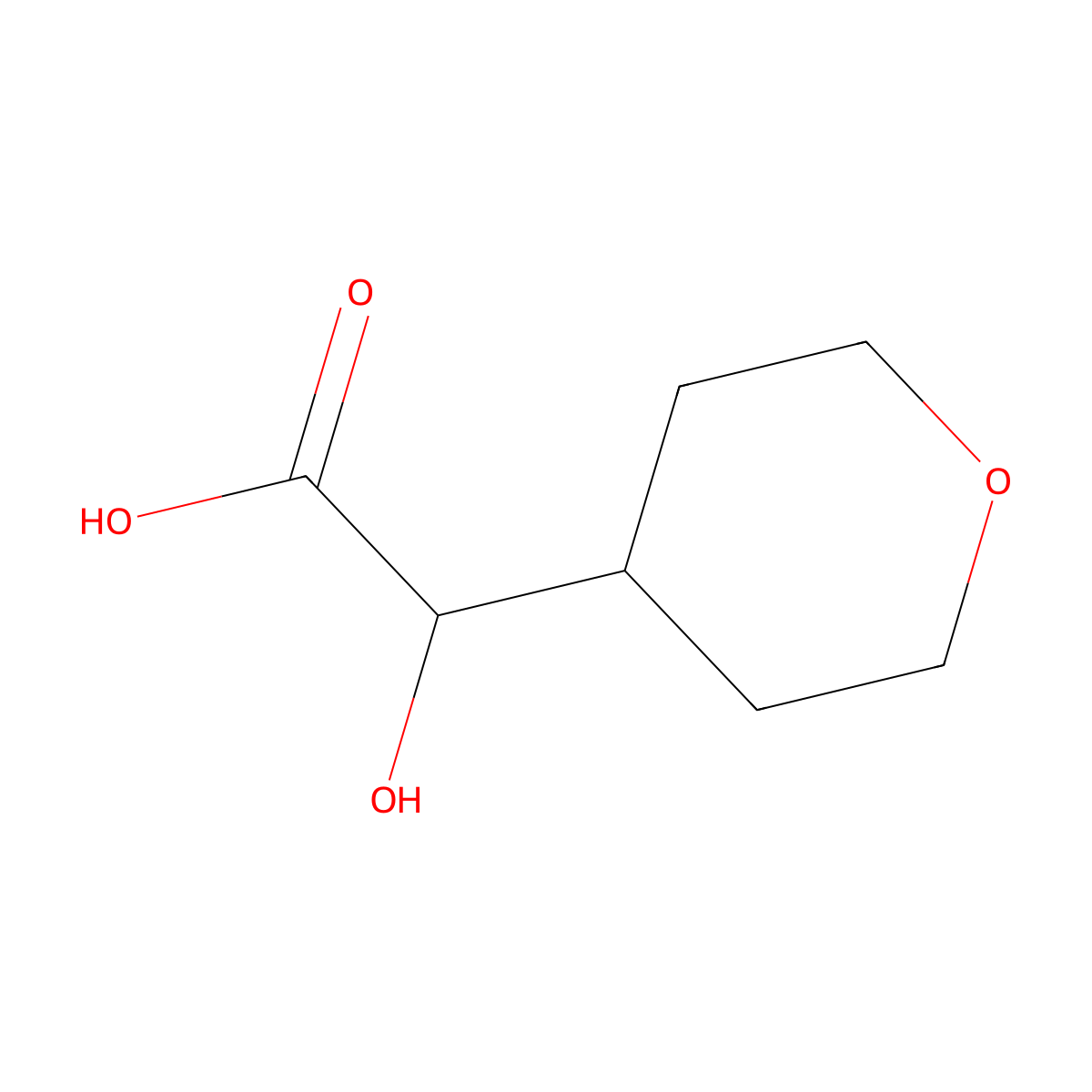 2-Hydroxy-2-(oxan-4-yl)acetic acid molecular structure, CAS 1248302-05-7