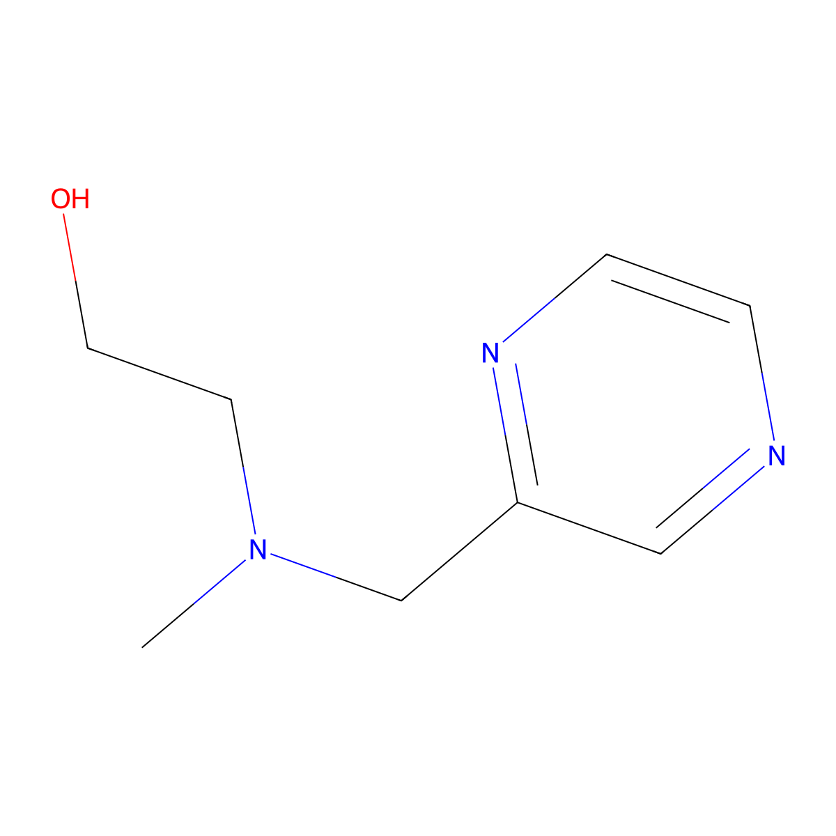 2-(Methyl(pyrazin-2-ylmethyl)amino)ethanol molecular structure, CAS 1248304-05-3
