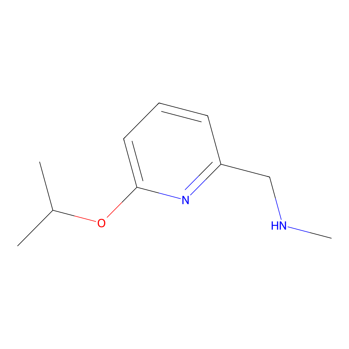 1-(6-Isopropoxypyridin-2-yl)-N-methylmethanamine molecular structure, CAS 1248304-21-3