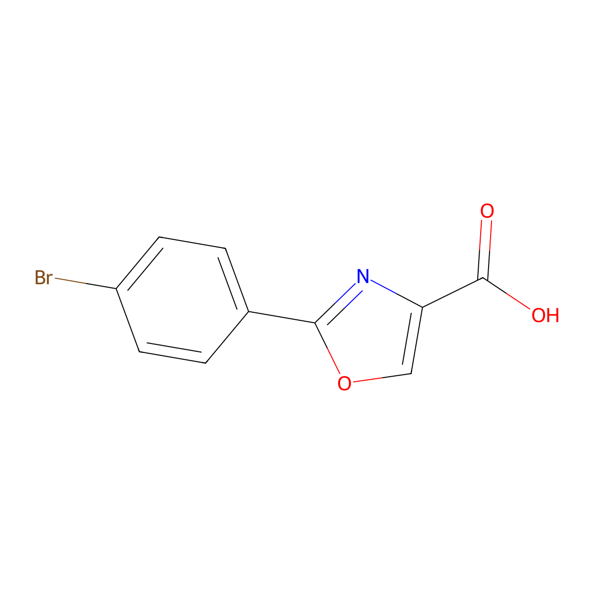 2-(4-Bromophenyl)oxazole-4-carboxylic acid molecular structure, CAS 1248304-94-0