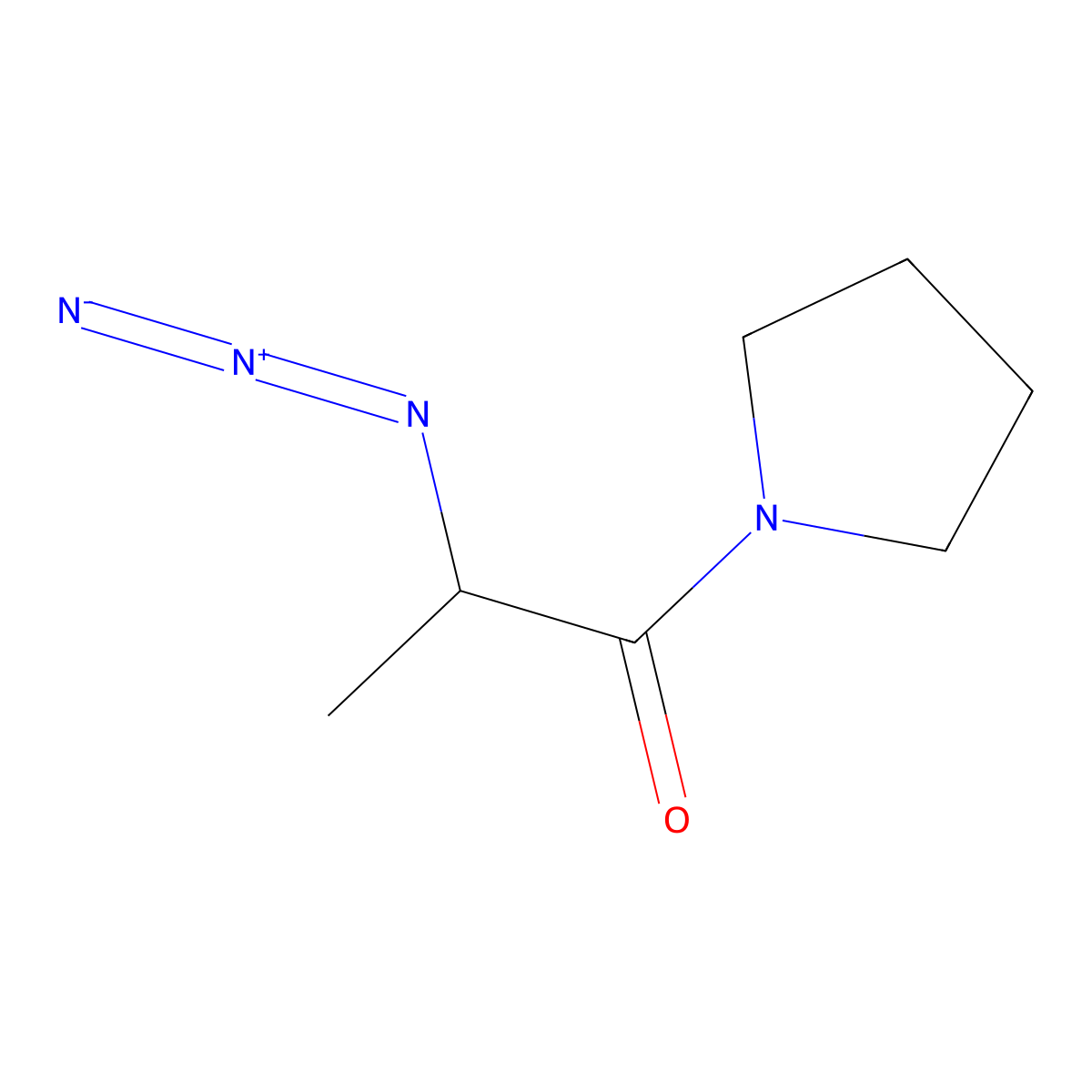 2-Azido-1-(pyrrolidin-1-yl)propan-1-one molecular structure, CAS 1248307-38-1