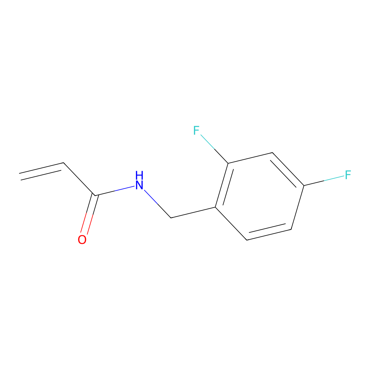 N-[(2,4-difluorophenyl)methyl]prop-2-enamide molecular structure, CAS 1248308-60-2