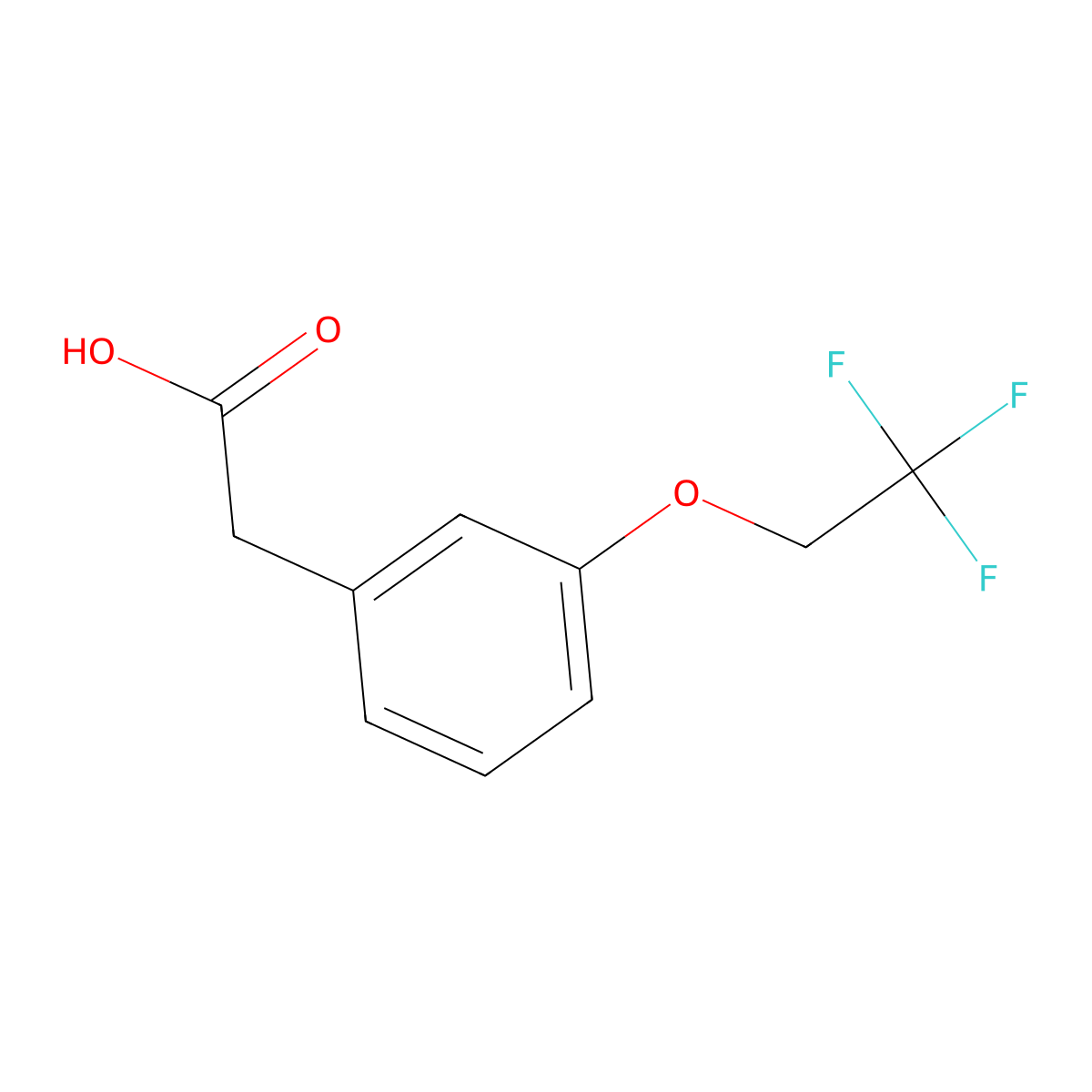 2-[3-(2,2,2-Trifluoroethoxy)phenyl]acetic acid molecular structure, CAS 1248311-33-2