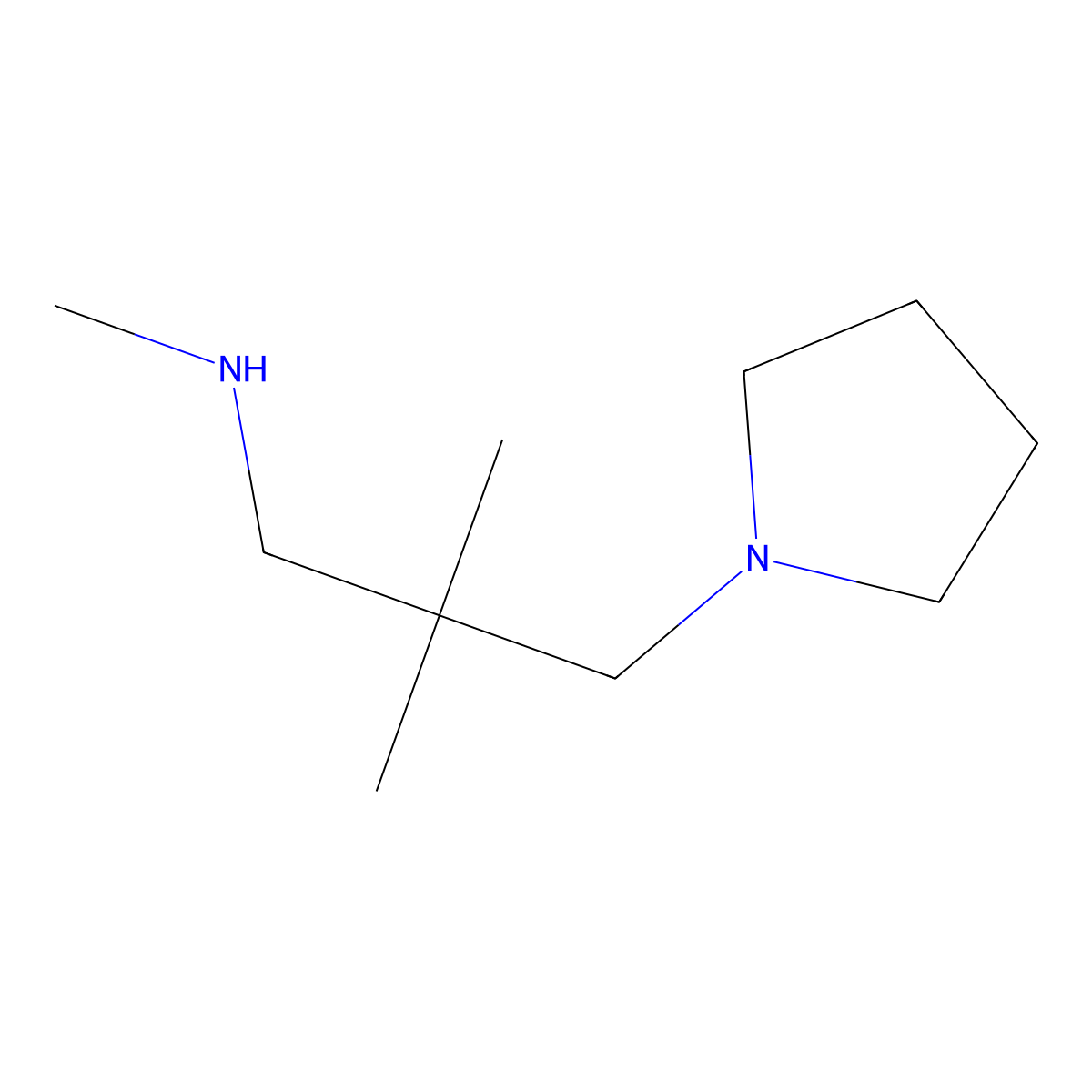 [2,2-Dimethyl-3-(pyrrolidin-1-yl)propyl](methyl)amine molecular structure, CAS 1248312-54-0