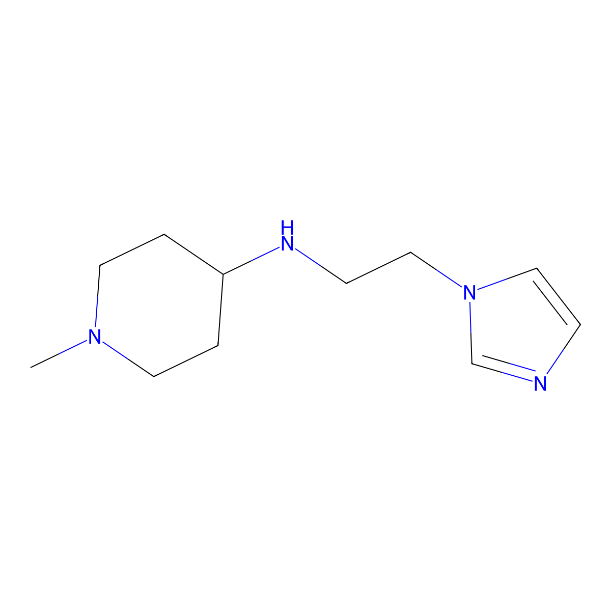 N-[2-(1H-Imidazol-1-yl)ethyl]-1-methylpiperidin-4-amine molecular structure, CAS 1248315-56-1