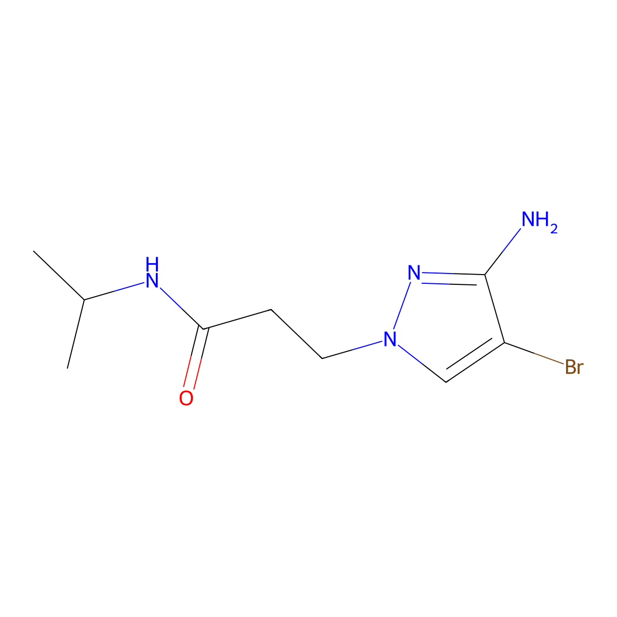 3-(3-Amino-4-bromo-1h-pyrazol-1-yl)-N-isopropylpropanamide molecular structure, CAS 1248321-76-7
