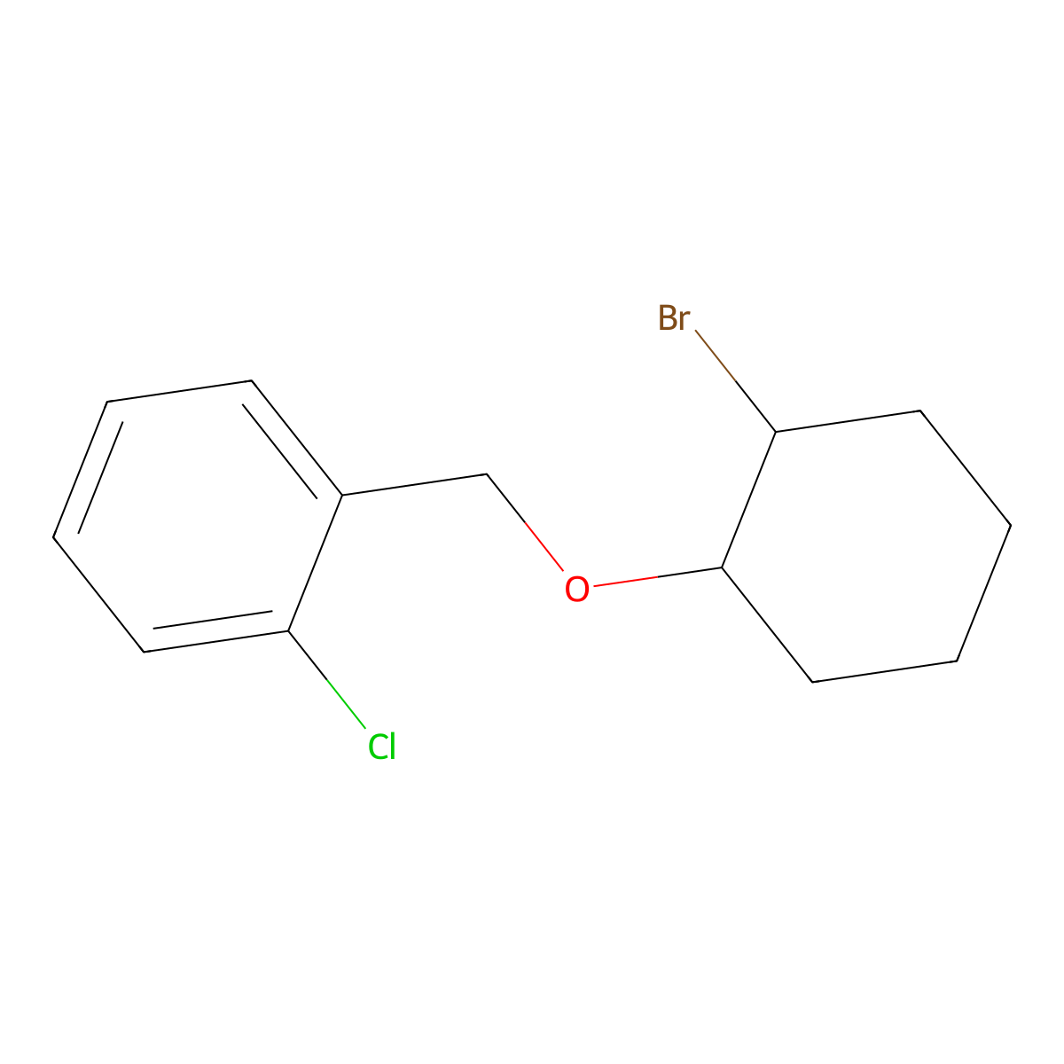 1-(((2-Bromocyclohexyl)oxy)methyl)-2-chlorobenzene molecular structure, CAS 1248322-25-9