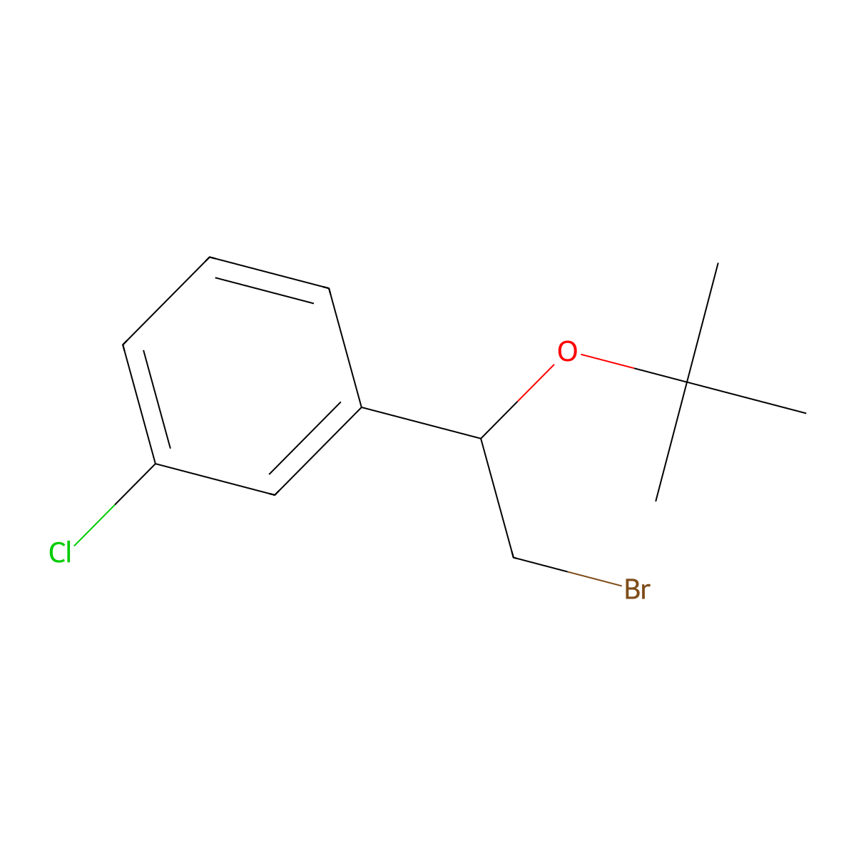 1-(2-Bromo-1-(tert-butoxy)ethyl)-3-chlorobenzene molecular structure, CAS 1248323-78-5