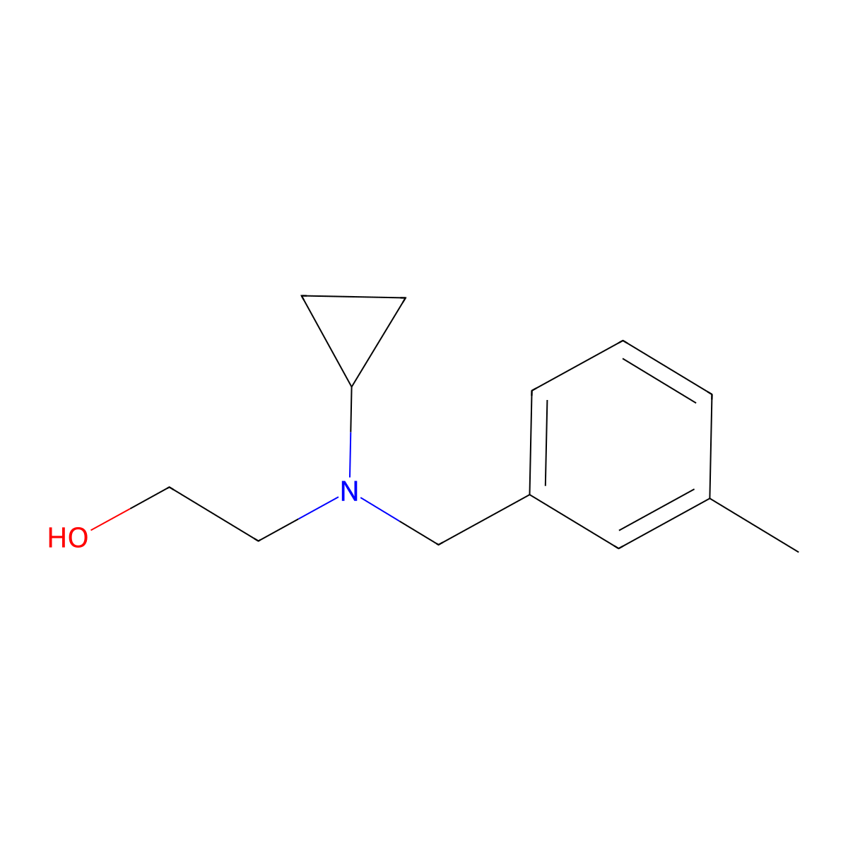 2-[Cyclopropyl-(3-methyl-benzyl)-amino]-ethanol molecular structure, CAS 1248323-90-1
