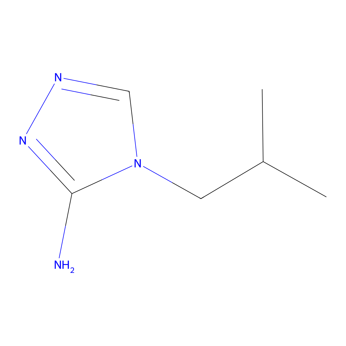 4-isobutyl-4H-1,2,4-triazol-3-amine molecular structure, CAS 1248329-11-4