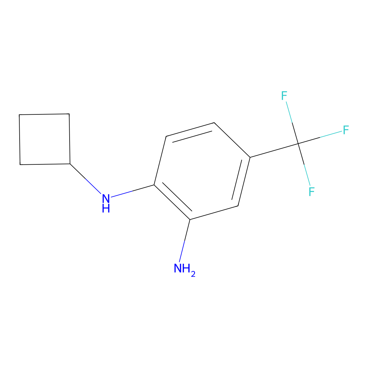 N1-cyclobutyl-4-(trifluoromethyl)benzene-1,2-diamine molecular structure, CAS 1248329-17-0