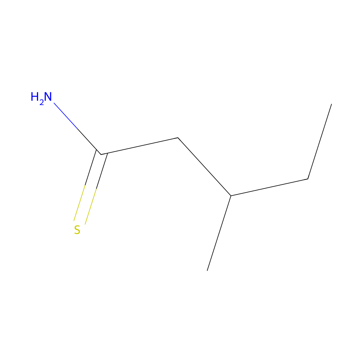 3-Methylpentanethioamide molecular structure, CAS 1248329-25-0