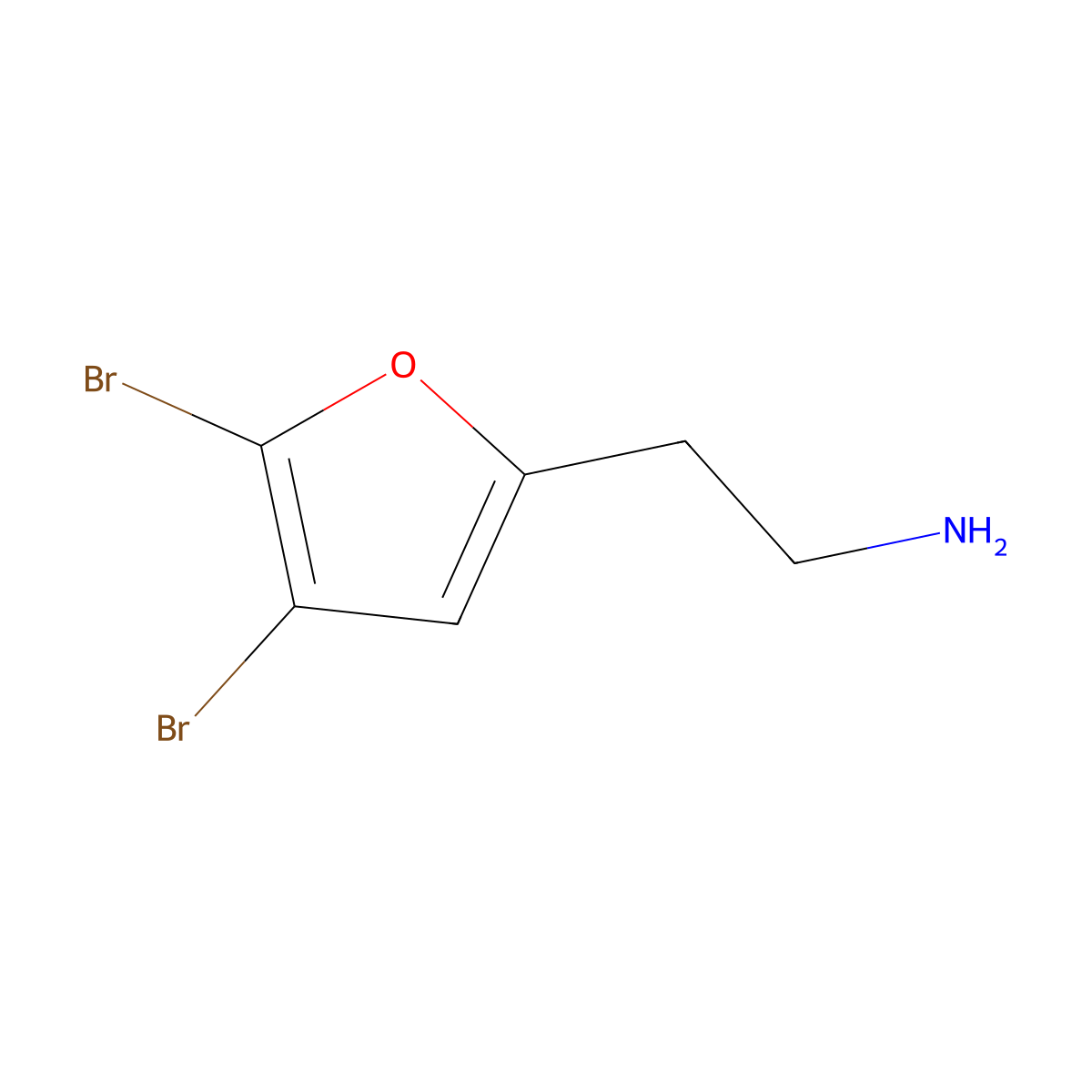 2-(4,5-Dibromofuran-2-yl)ethan-1-amine molecular structure, CAS 1248329-39-6