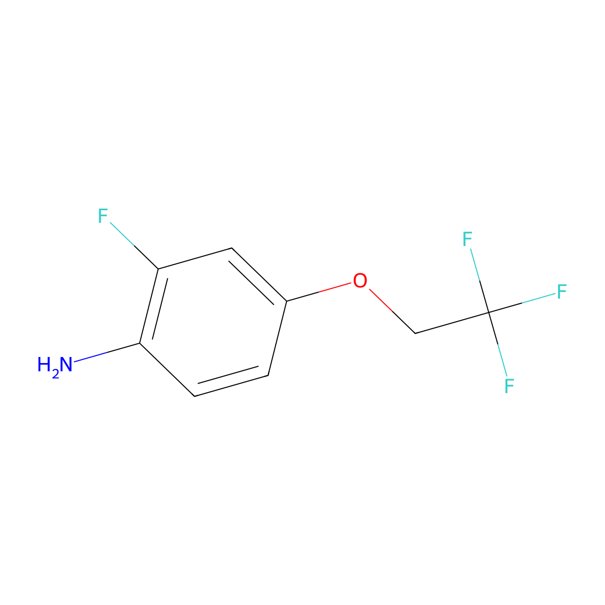 2-Fluoro-4-(2,2,2-trifluoroethoxy)aniline molecular structure, CAS 1248331-97-6