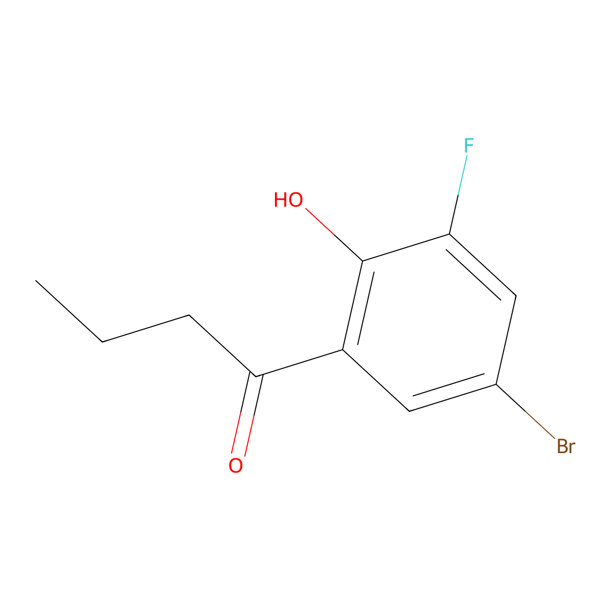 1-(5-Bromo-3-fluoro-2-hydroxyphenyl)butan-1-one molecular structure, CAS 1248351-14-5